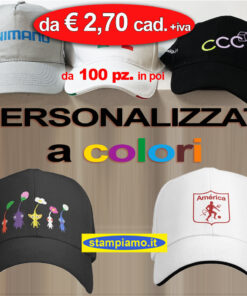 Cappellini personalizzati a colori