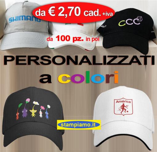 Cappellini personalizzati a colori